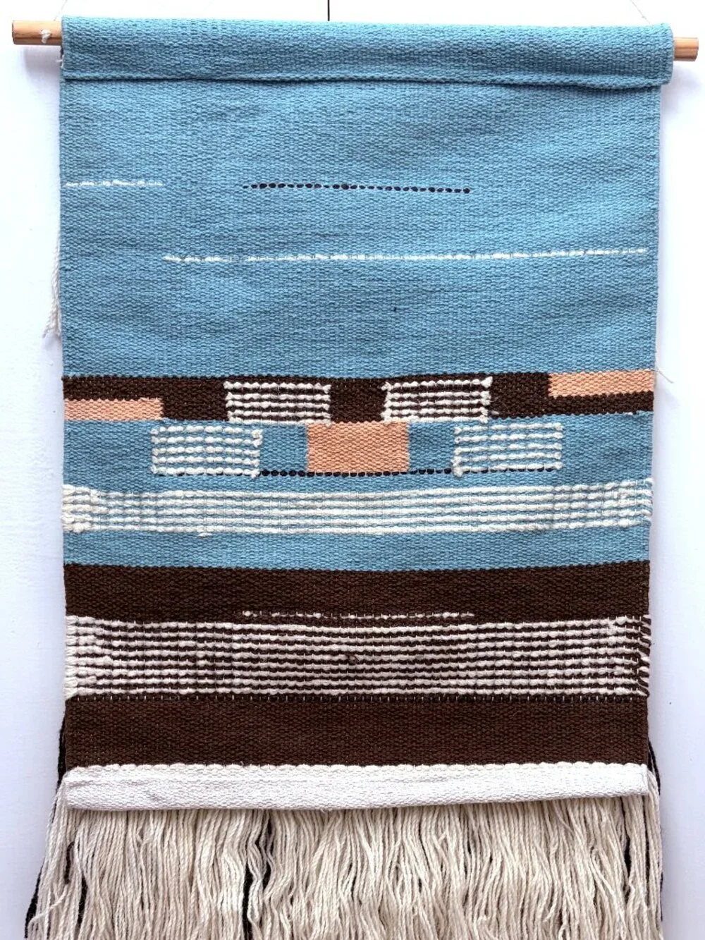 NWOT Handmade One-of-a-Kind Woven Wall Hanging Boho Textile Art